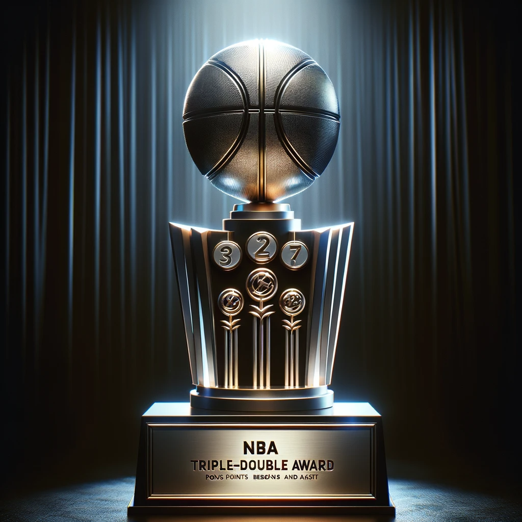 Conceptual NBA Triple-Double Award, designed to honor the achievement of a triple-double in the NBA.